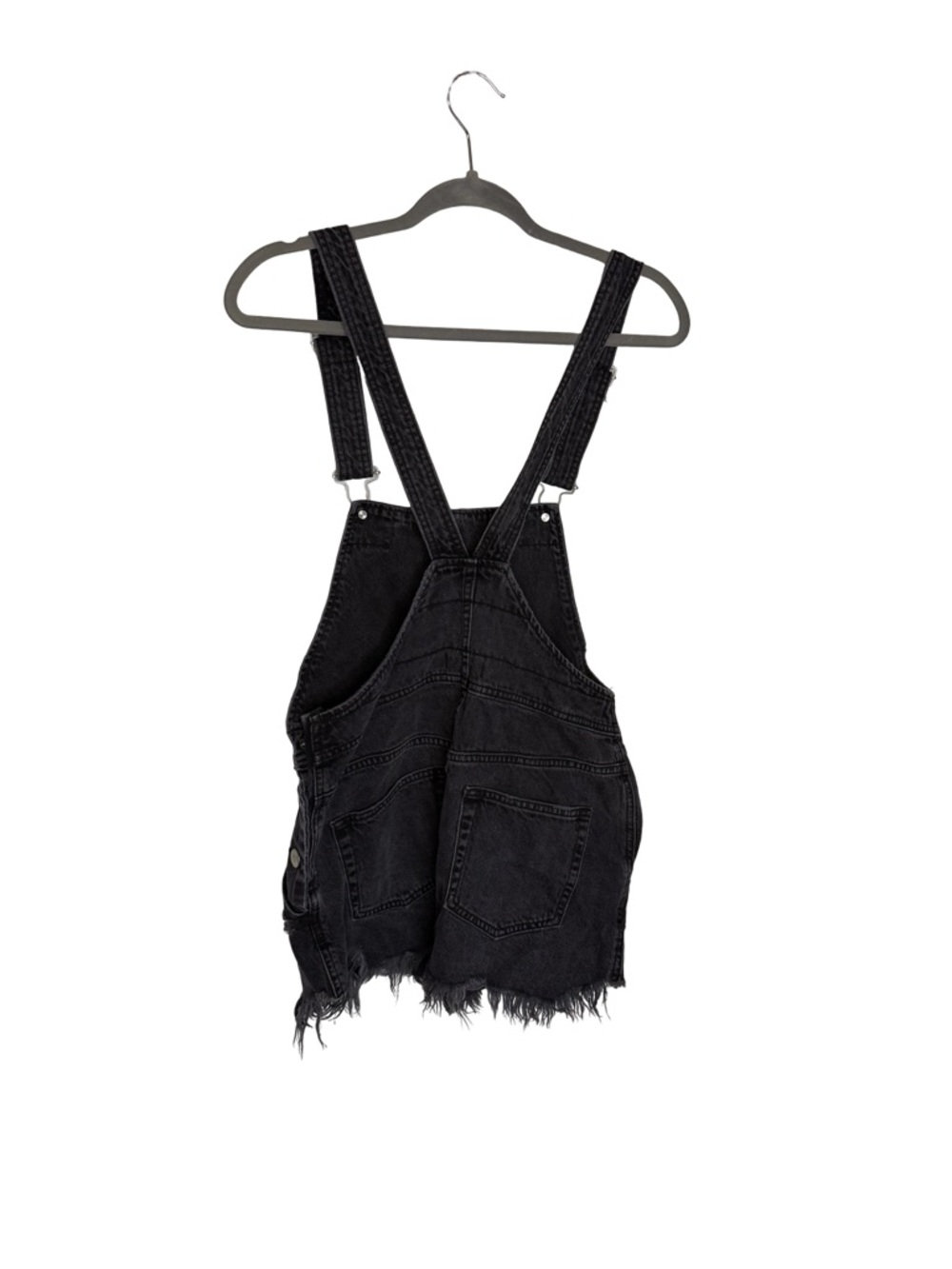 🖤 Free People Denim Overall Skirt Dress Size 2 Distressed 🖤 - Picture 5 of 5